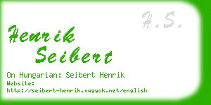 henrik seibert business card